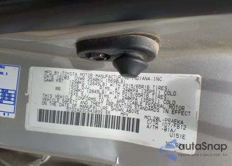 2004 Toyota Sienna Le из США, поврежденный, VIN 5TDZA23C84S099188